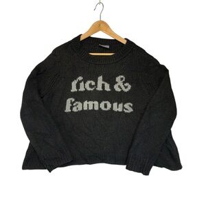 Wooden Ships Black and White Crew Neck Sweater